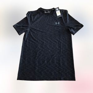 Under Armour Mens Black Vanish Seamless Short-Sleeve Shirt